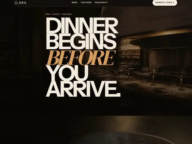 Cinematic Restaurant WordPress theme preview
