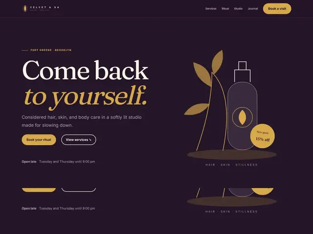 Salon Spa WordPress theme preview