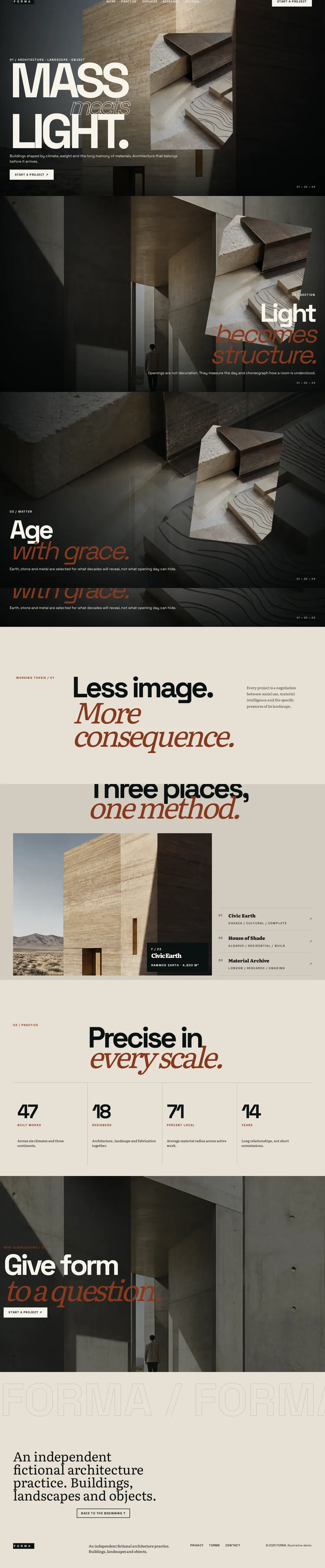 Architecture Studio WordPress foundation home page